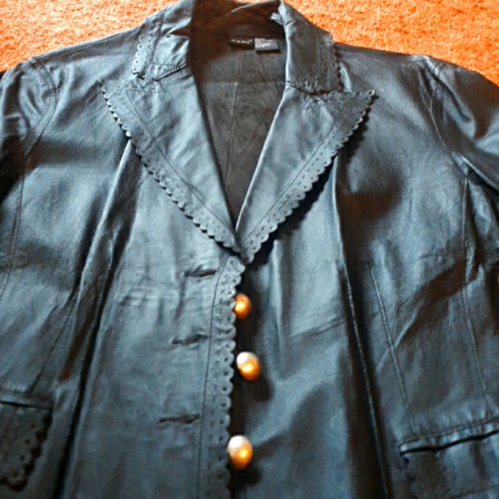 Leather Jacket.. Cami..Black..sz 16